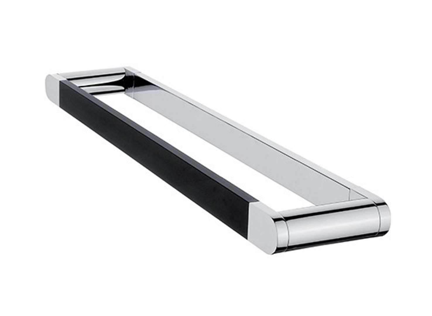 Nimco Nava Držiak uterákov, dĺžka 45 cm, čierny mat/chróm NA 28046