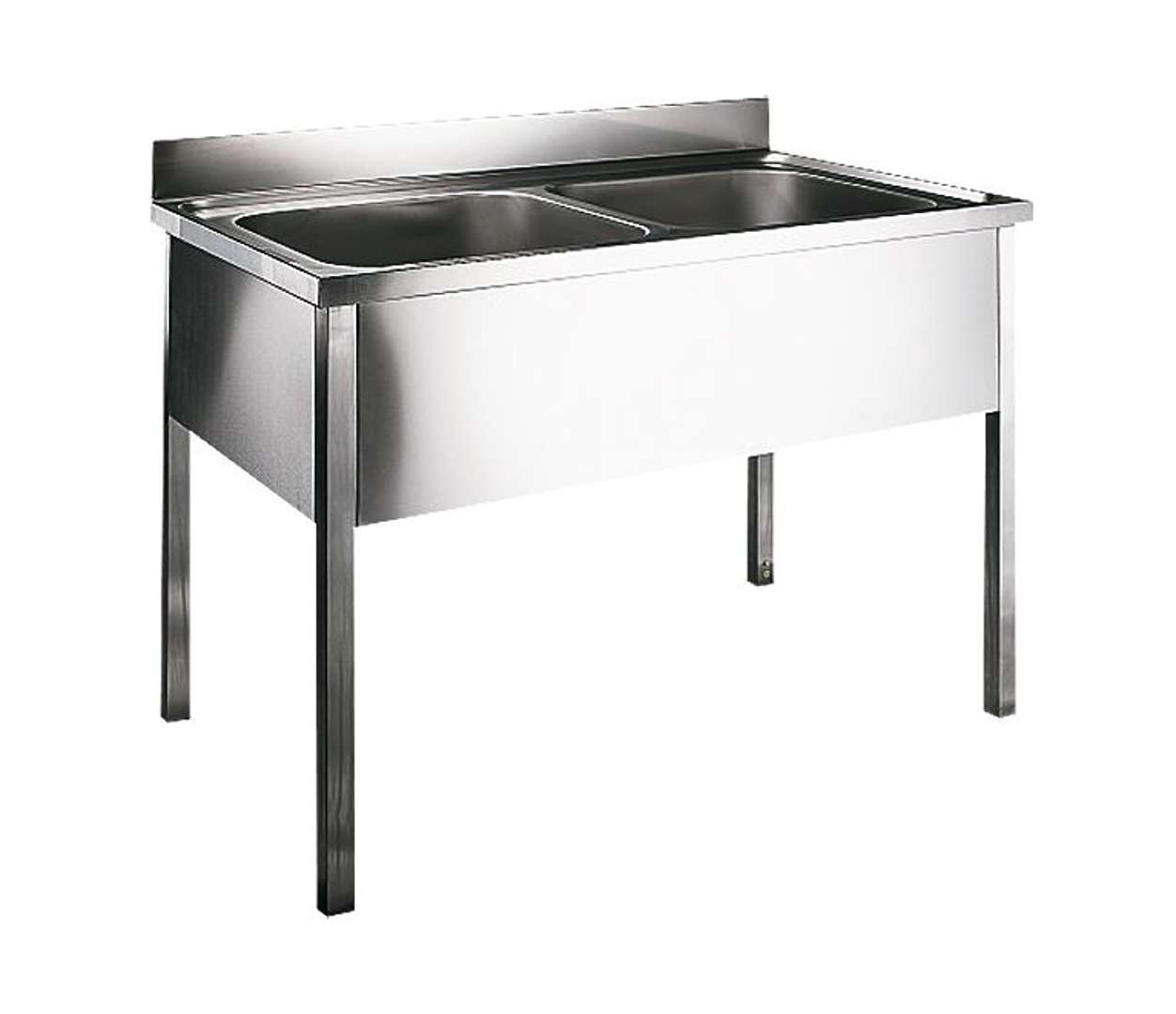 Sanela Drezy z nehrdzavejúcej ocele Drez z nehrdzavejúcej ocele, 1200x700x850 mm, na podstavných nohách SLUN 16