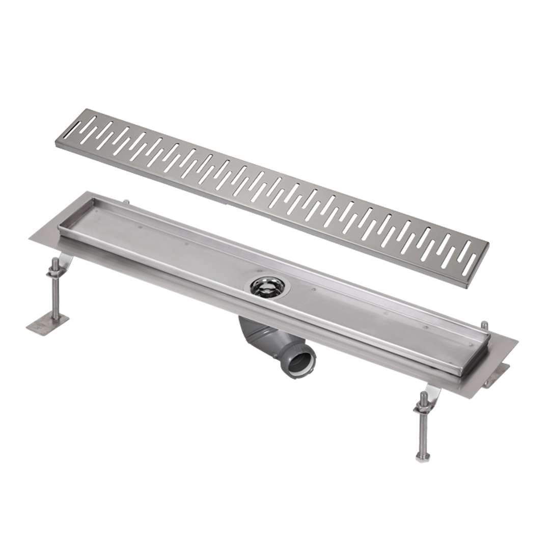 Sanela Žľaby z nehrdzavejúcej ocele Sprchový žľab do priestoru, dĺžka 95 cm, lesklá nerezová SLKN 04C