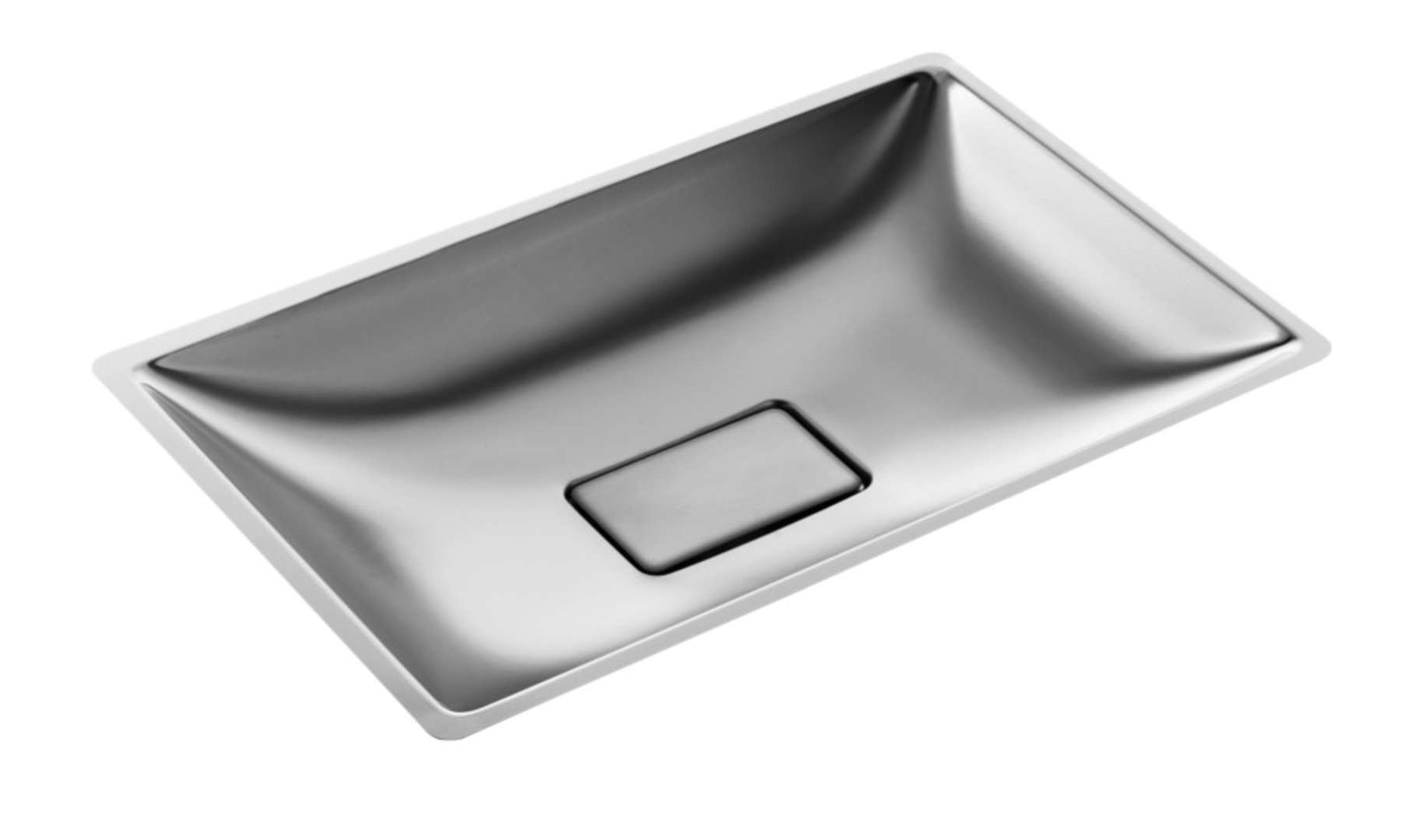 Sanela Umývadlá z nehrdzavejúcej ocele Umývadlo zápustné, 550x334 mm, bez prepadu, matná nerezová SLUN 24X