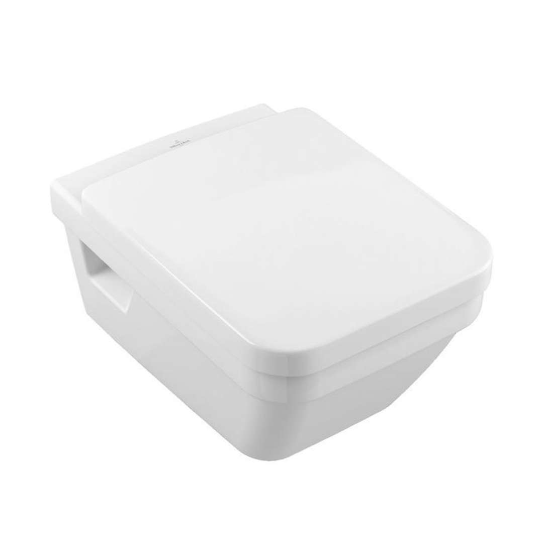 Villeroy & Boch Architectura Závesné WC s WC doskou SoftClosing, DirectFlush, CeramicPlus, alpská biela 5685HRR1