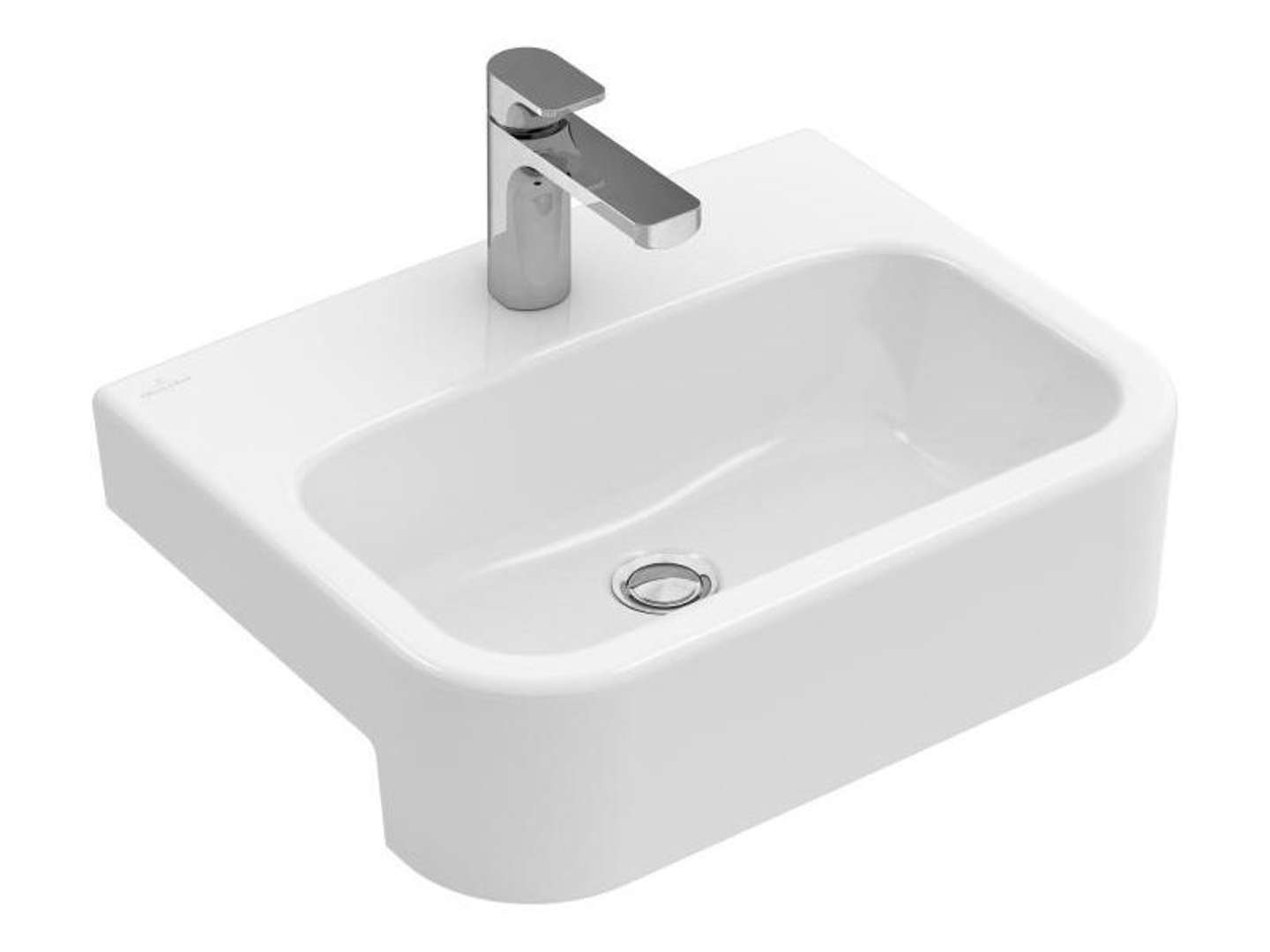 Villeroy & Boch Architectura Umývadlo polozápustné 55x43 cm, bez prepadu, otvor na batériu, CeramicPlus, alpská biela 419056R1