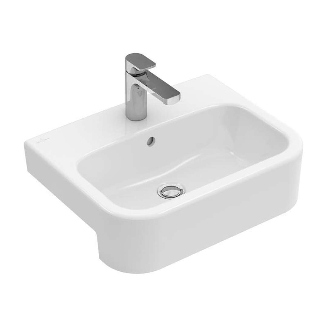 Villeroy & Boch Architectura Umývadlo polozápustné 55x43 cm, s prepadom, otvor na batériu, CeramicPlus, alpská biela 419055R1
