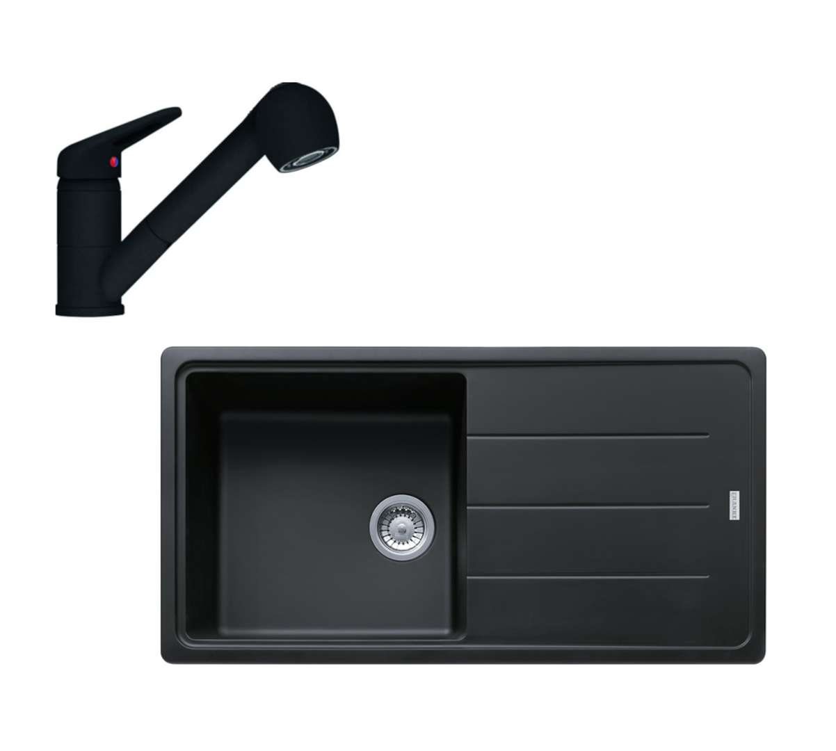 Franke Sety Kuchynský set G138, fragranitový drez BFG 611 a batéria FC 9547.901 matná čierna 114.0675.664
