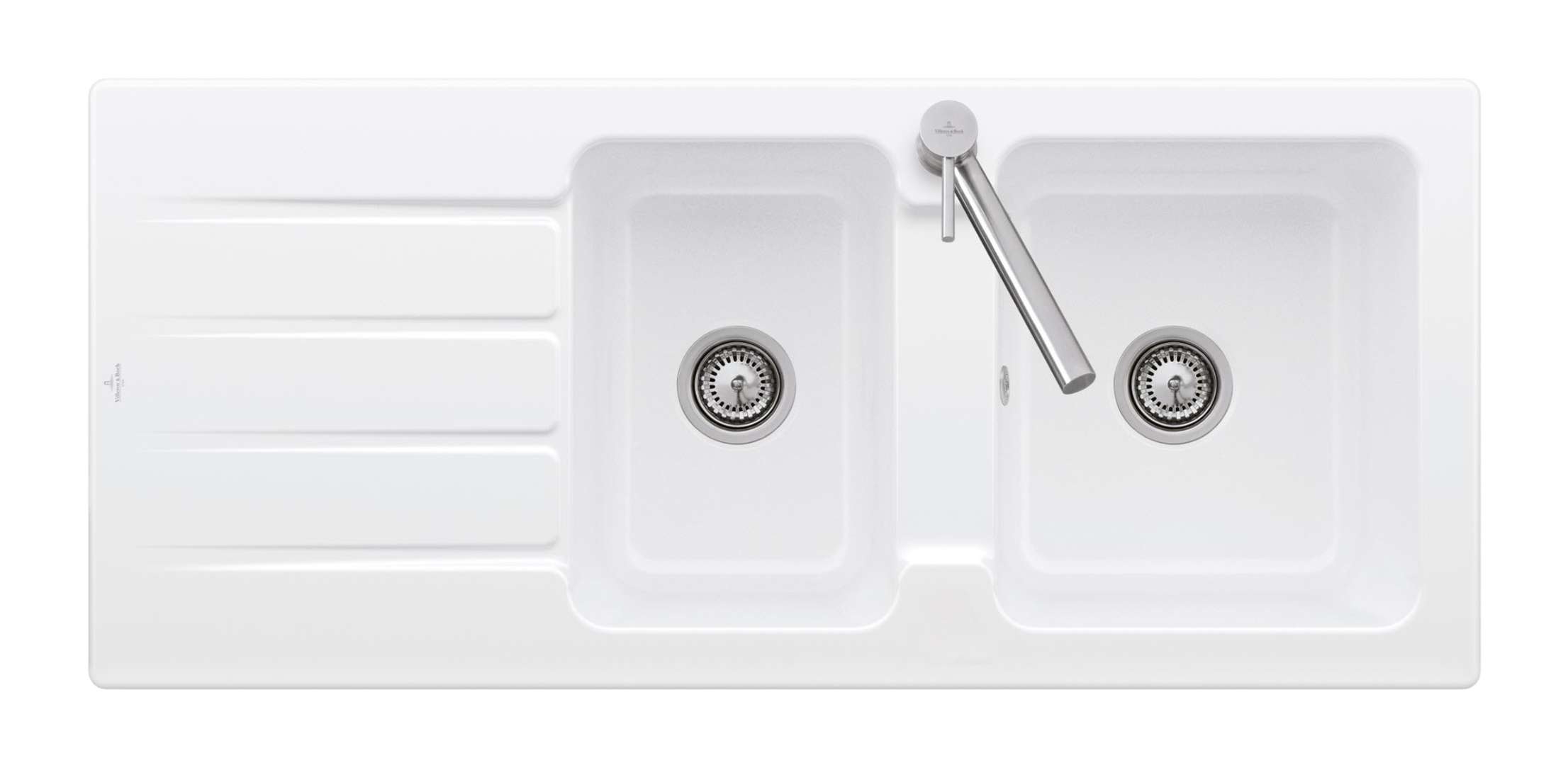 Villeroy & Boch Architectura Keramický drez 116x51 cm s odtokom, CeramicPlus, alpská biela 338002R1
