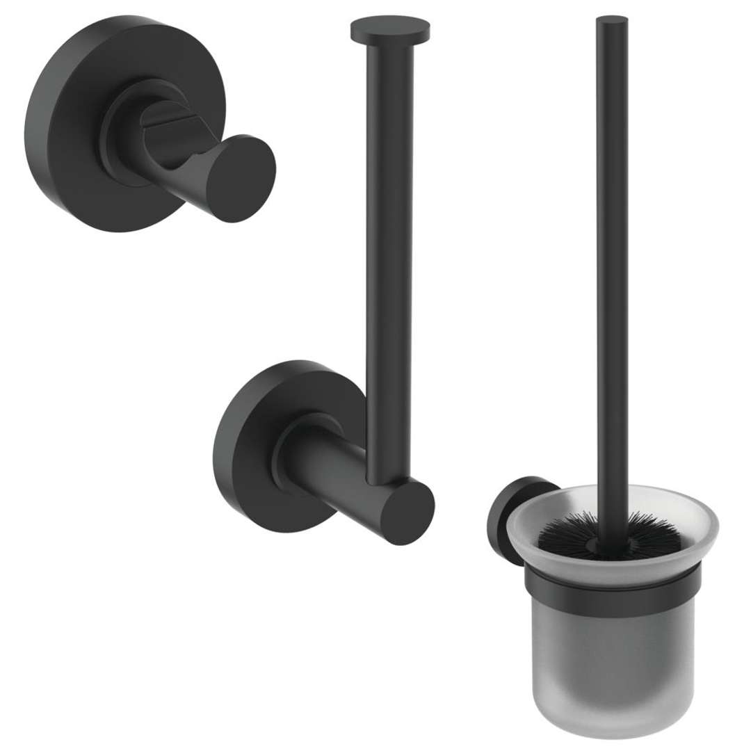 Ideal Standard IOM Súprava doplnkov do kúpeľne, matné sklo/čierna A9246XG