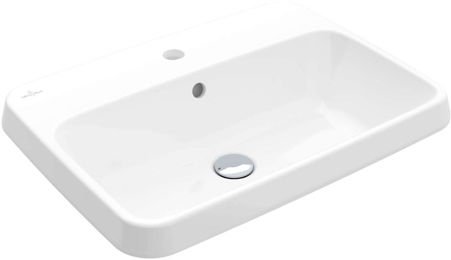 Villeroy & Boch Architectura Umývadlo zápustné, 60x45 cm, s prepadom, otvor na batériu, CeramicPlus, alpská biela 5A6760R1