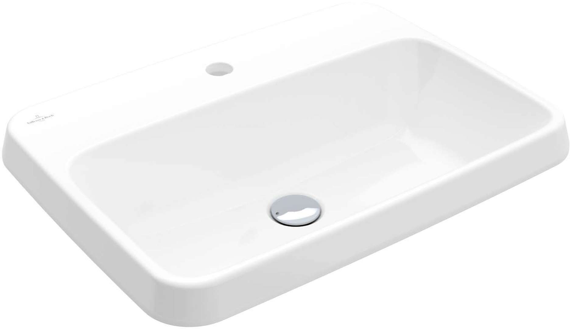 Villeroy & Boch Architectura Umývadlo zápustné, 60x45 cm, bez prepadu, otvor na batériu, CeramicPlus, alpská biela 5A6761R1