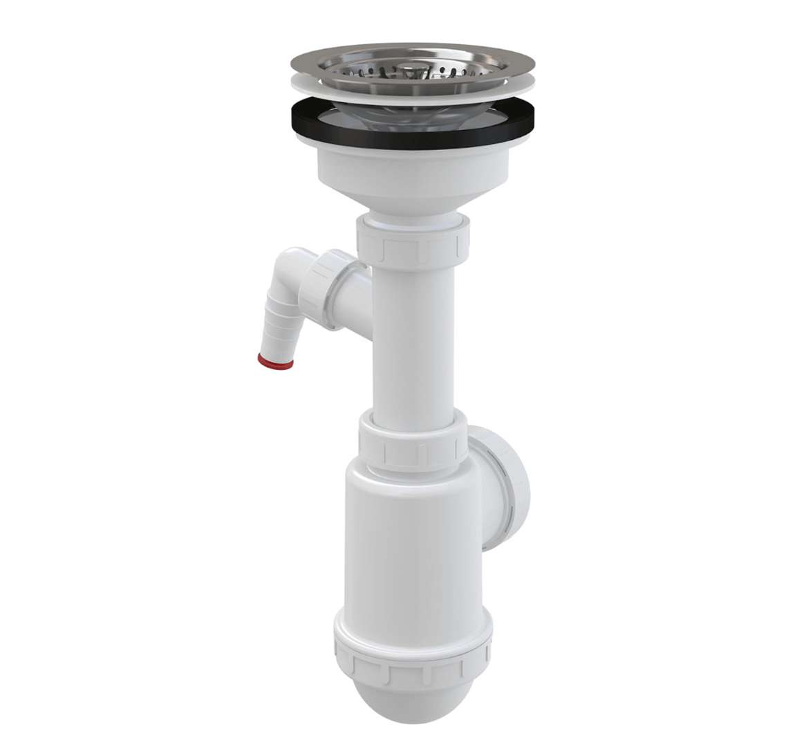 Alcadrain Sifóny Drezový sifón, s prípojkou, plast A446P-DN50/40