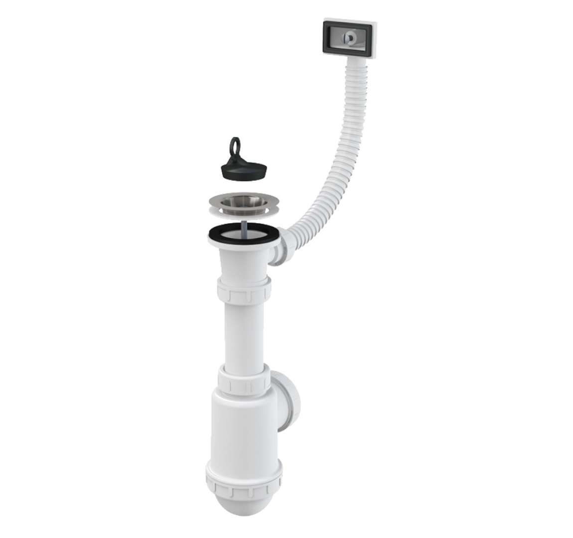 Alcadrain Sifóny Drezový sifón, s flexi prepadom, plast A444-DN50/40