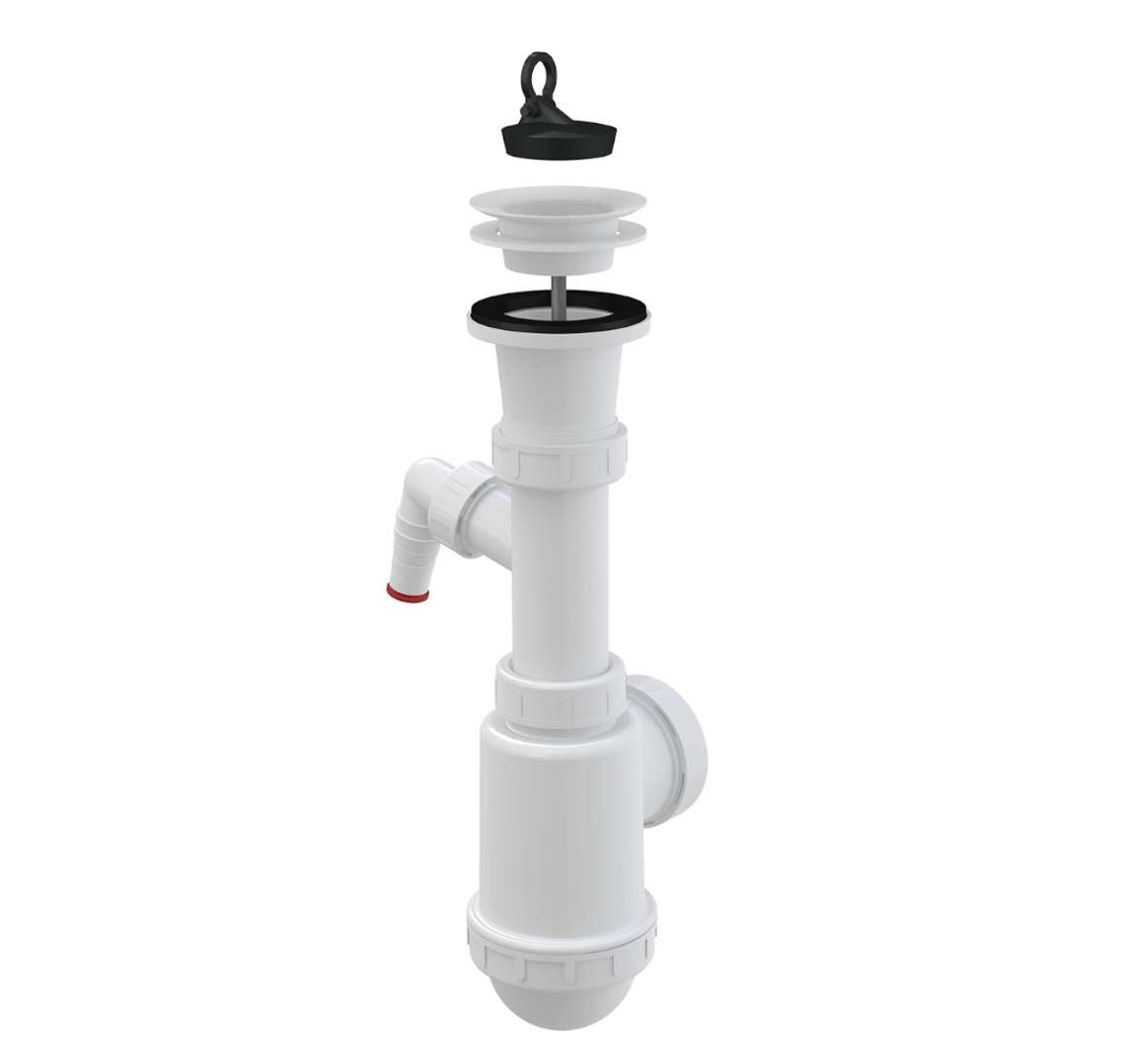 Alcadrain Sifóny Drezový sifón, s prípojkou, plast A442P-DN50/40