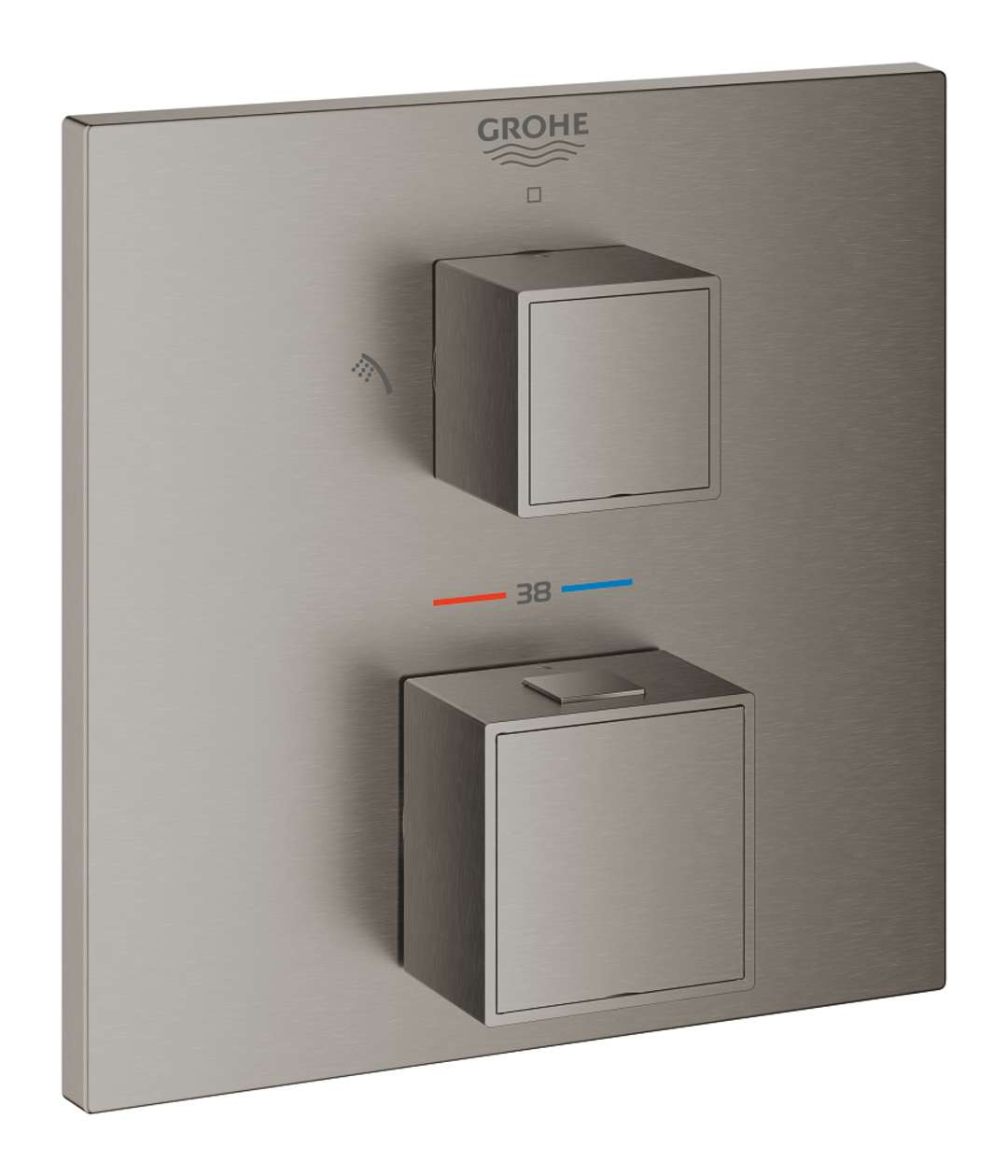 Grohe Grohtherm Cube Termostatická batéria pod omietku pre 2 spotrebiče, kefovaný Hard Graphite 24154AL0-GR