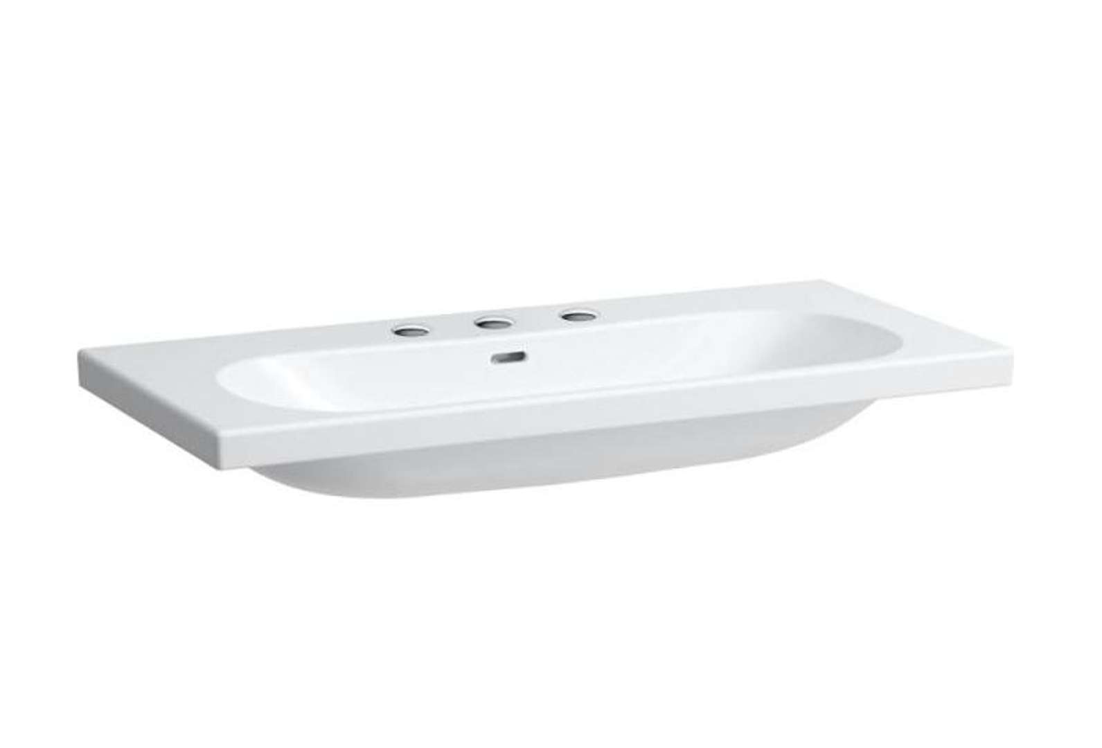 Laufen Lua Dvojumývadlo nábytkové 100x46 cm, s prepadom, 3 otvory na batériu, biela H8160890001081