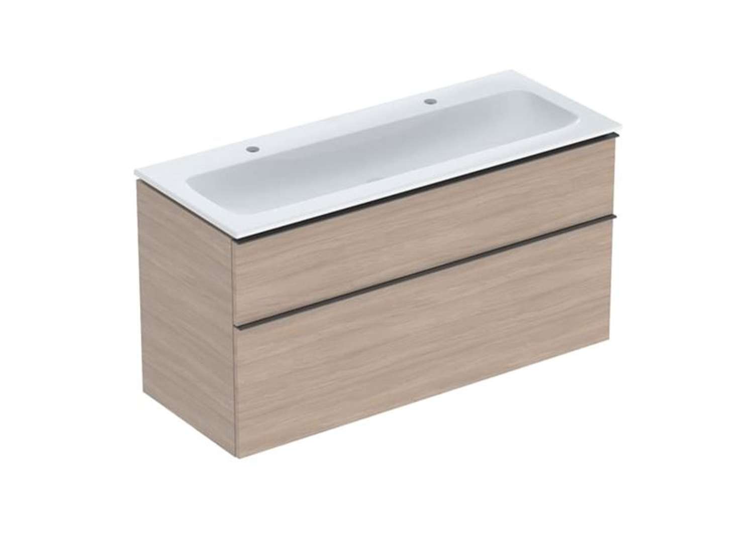 Geberit iCon Skrinka s dvojumývadlom, 120x50x60 cm, 2 zásuvky, dub 502.338.JH.1