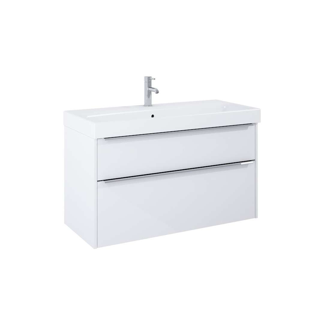 Jika Pure Skrinka s umývadlom, 100x54x42 cm, 2 zásuvky, lesklá biela H40B2364025002