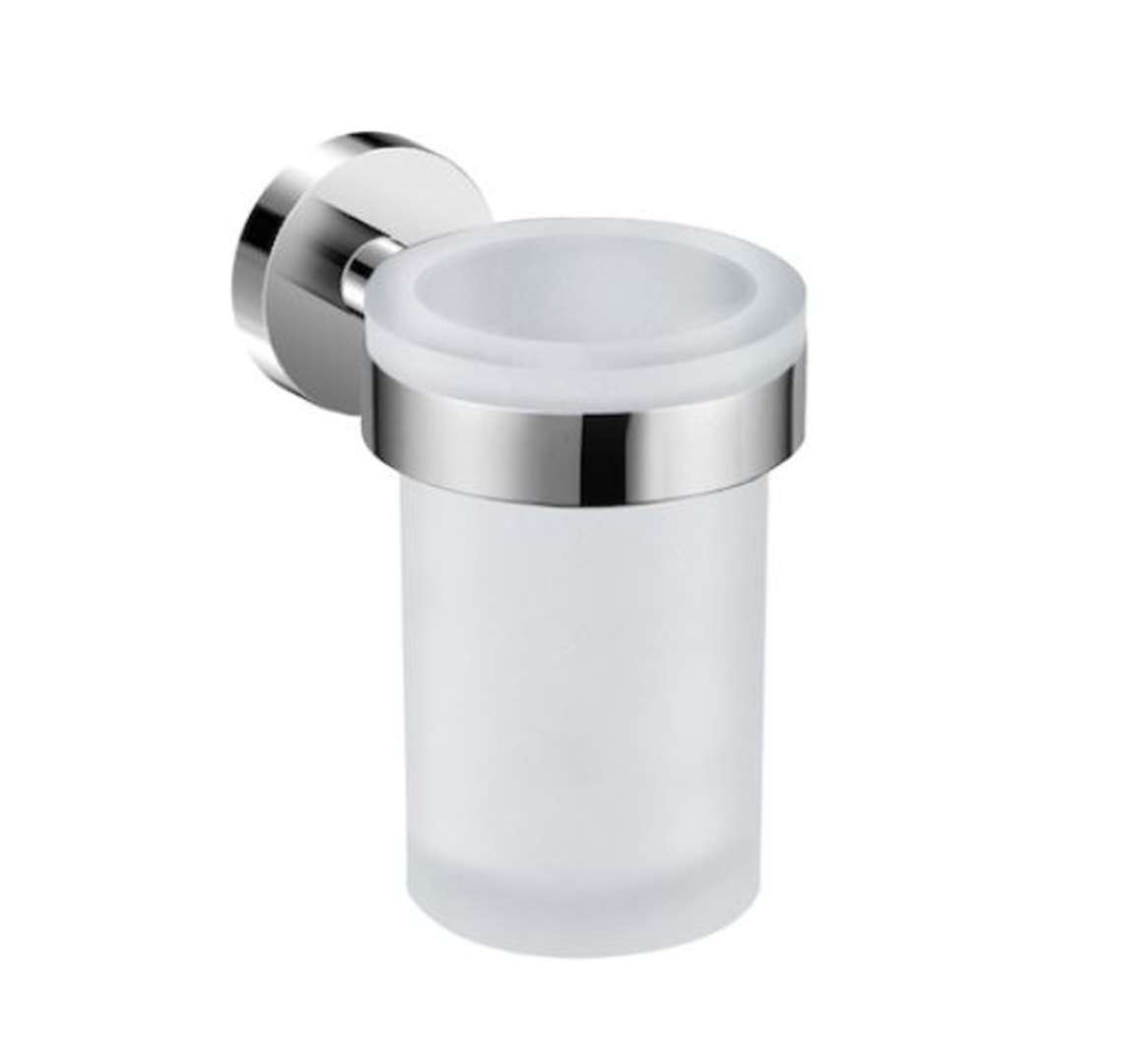 Jika Mio Style Držiak kefiek a pasty, sklo/chróm H3822F10040001