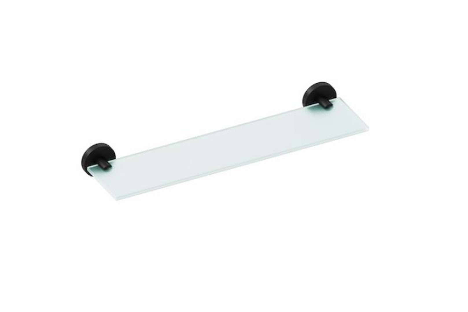 Jika Mio Style Polička, dĺžka 40 cm, matné sklo/matná čierna H3852F17160001