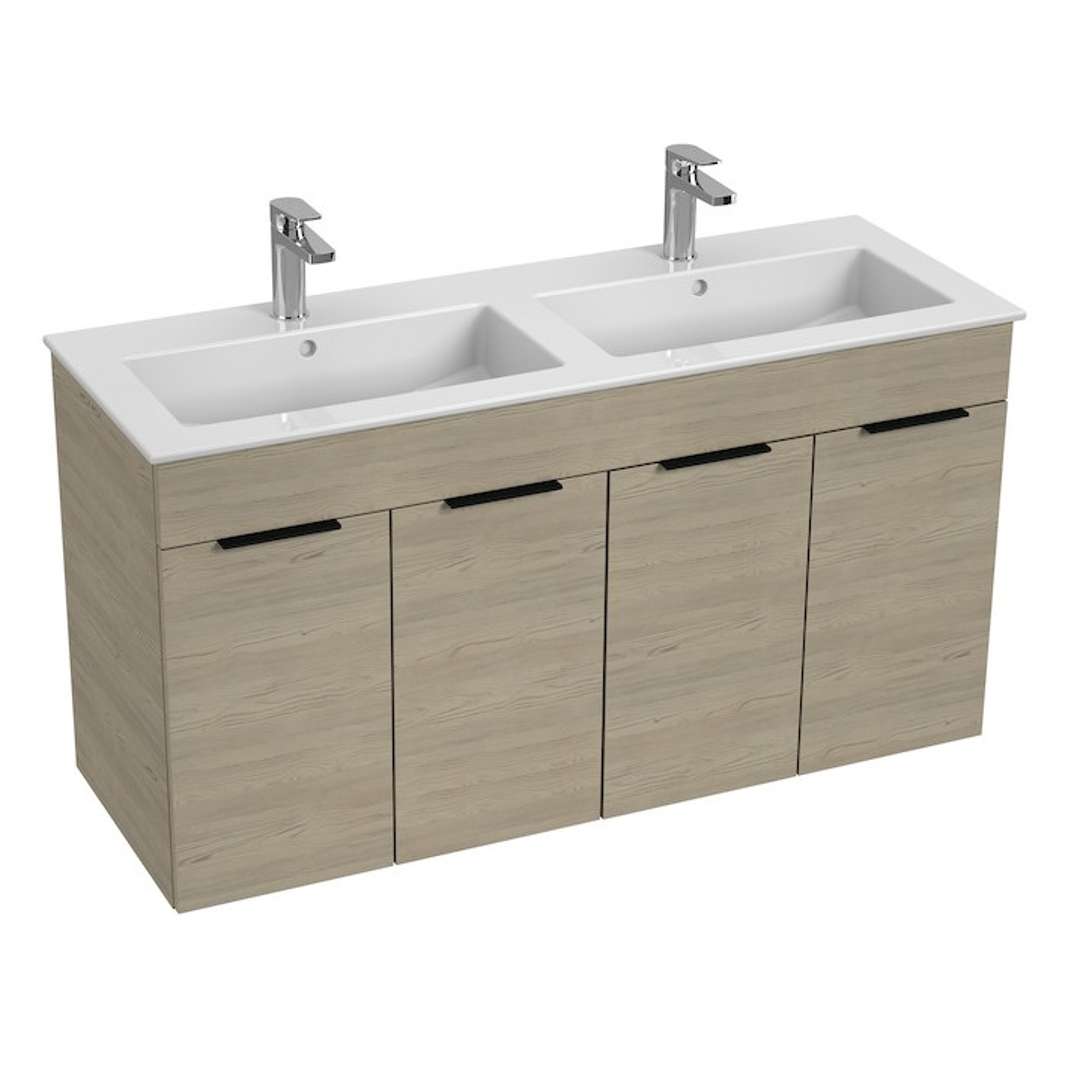 Jika Cube Skrinka s dvojumývadlom 116x43x61 cm, jaseň H4536611765141