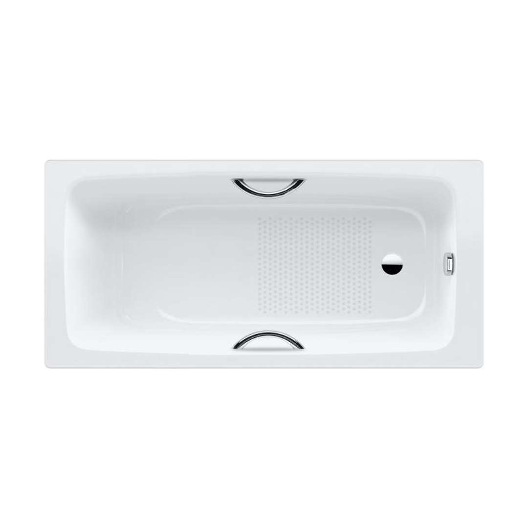 Kaldewei Advantage Obdĺžniková vaňa Cayono Star 753, 150x70 cm, s otvormi na držadlá, antislip, biela 275330000001