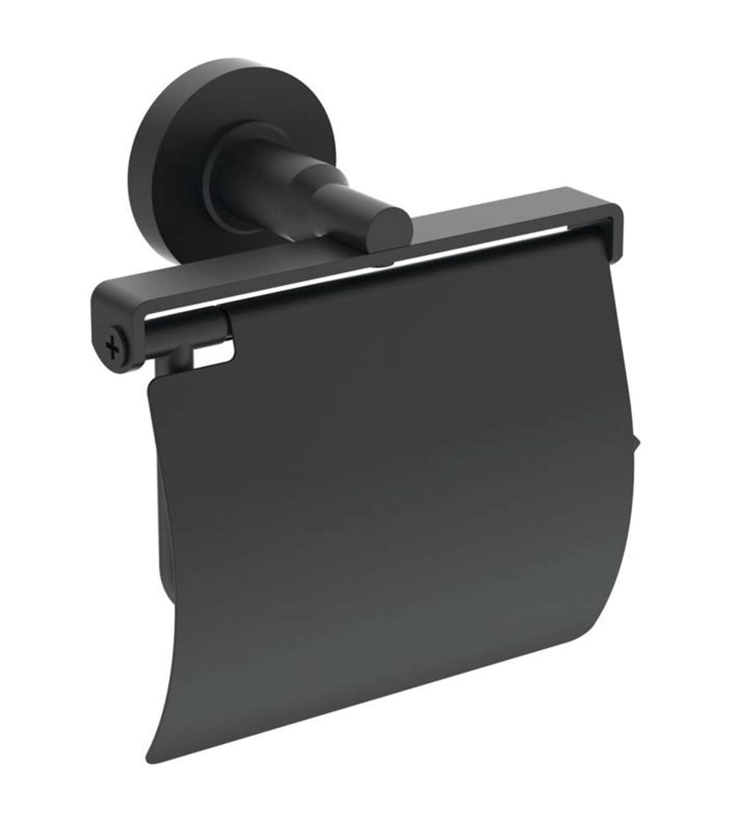 Ideal Standard IOM Držiak toaletného papiera s krytom, hodvábna čierna A9127XG