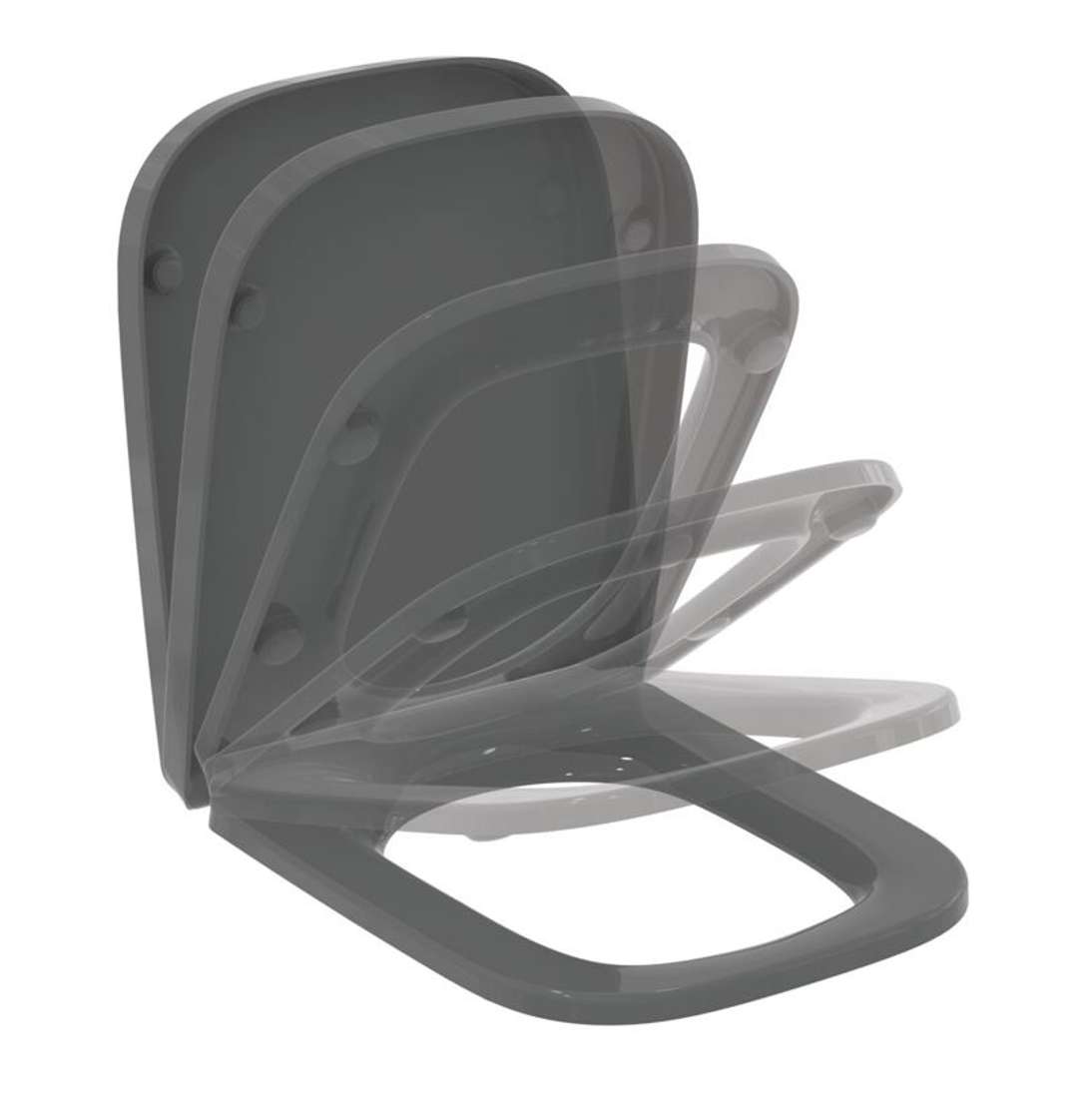 Ideal Standard i.Life B WC doska wrapover, SoftClose, lesklá sivá T468358