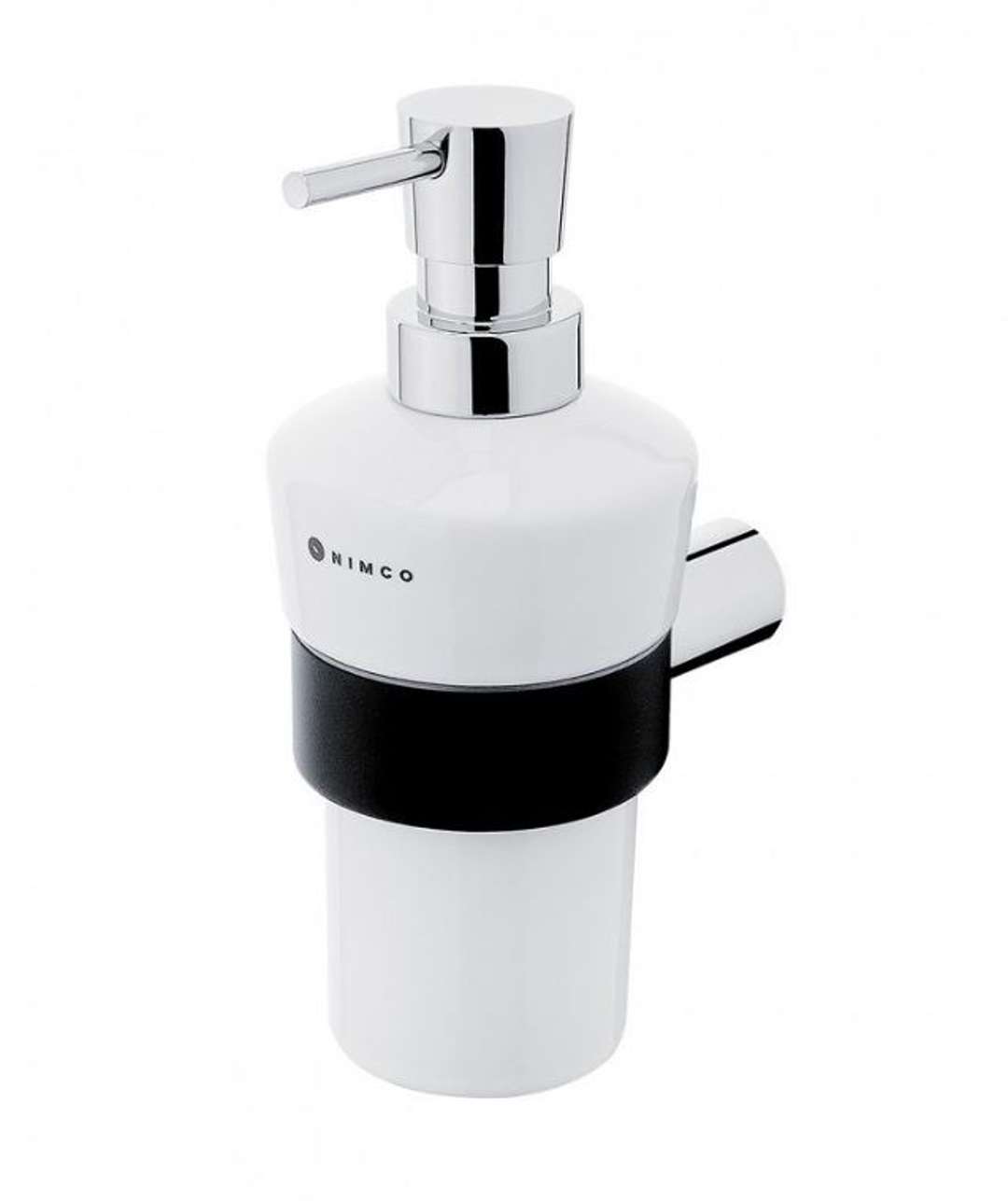 Nimco Nava Dávkovač tekutého mydla s držiakom, chróm/matná čierna NA 28031KU-T