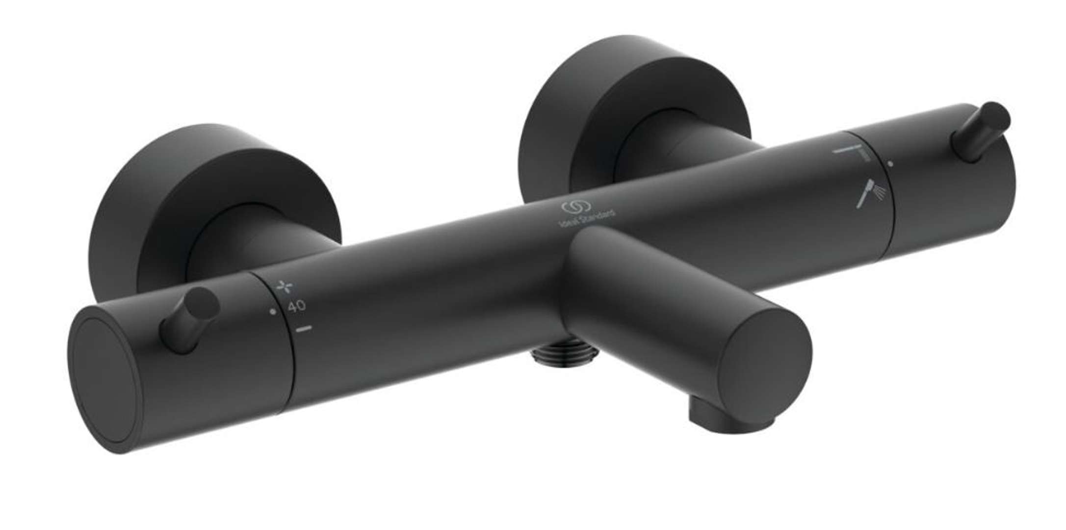 Ideal Standard CeraTherm Termostatická vaňová batéria, hodvábna čierna A7588XG