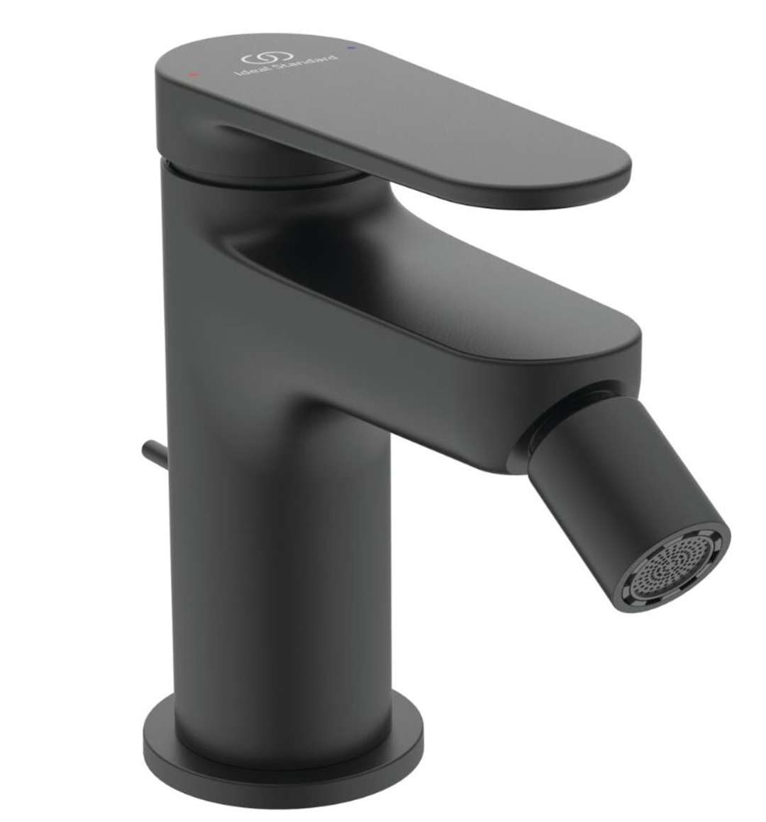 Ideal Standard Cerafine Nuovo Bidetová batéria s výpusťou, hodvábna čierna BD775XG