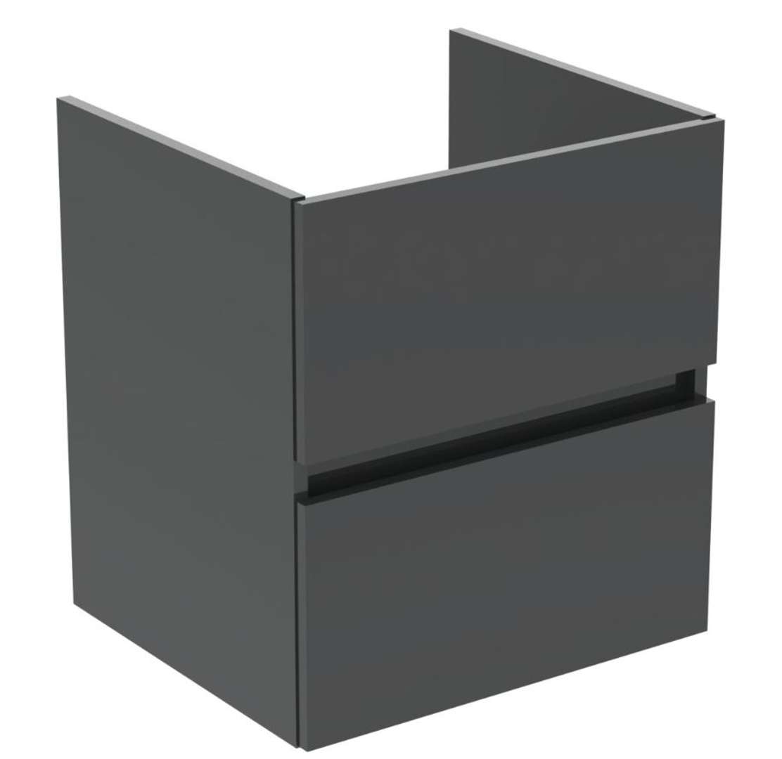 Ideal Standard Eurovit Umývadlová skrinka, 55x50x44 cm, 2 zásuvky, lesklá sivá R0256TI