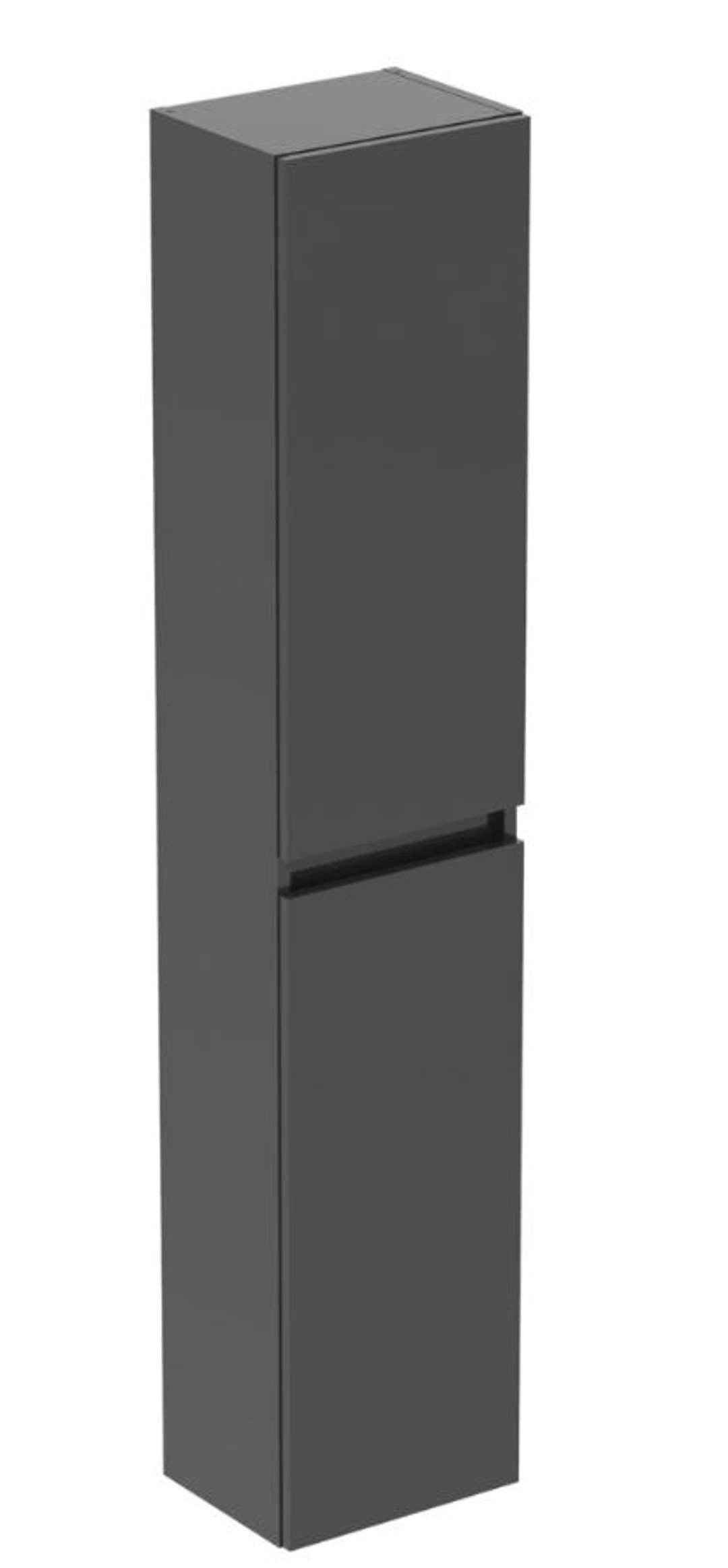 Ideal Standard Eurovit+ Vysoká skrinka, 150x30x24 cm, 2 dvierka, pánty L/P, lesklá sivá R0268TI