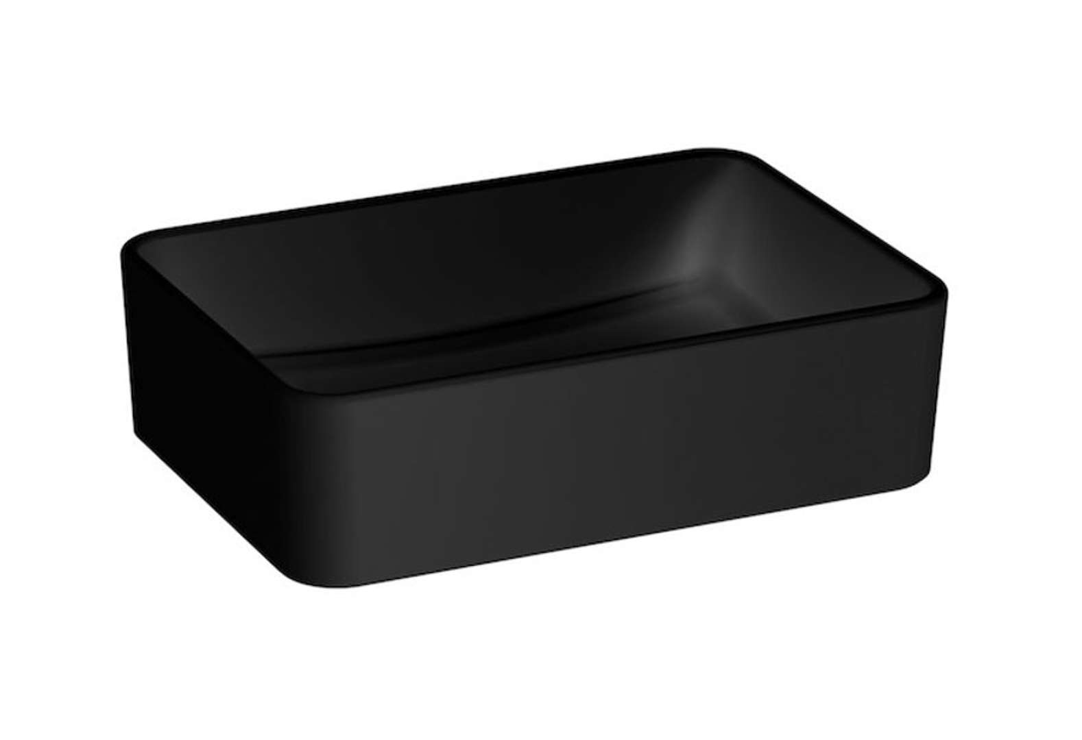 Jika Cubito Pure Umývadlo na dosku, 50x35 cm, bez prepadu, matná čierna H8184237161121