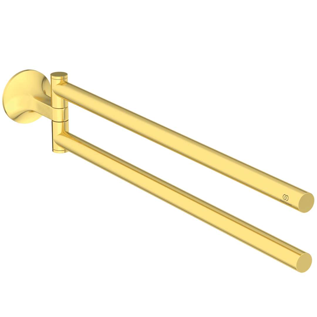 Ideal Standard La Dolce Vita Dvojitý držiak uterákov, kefované zlato T5505A2