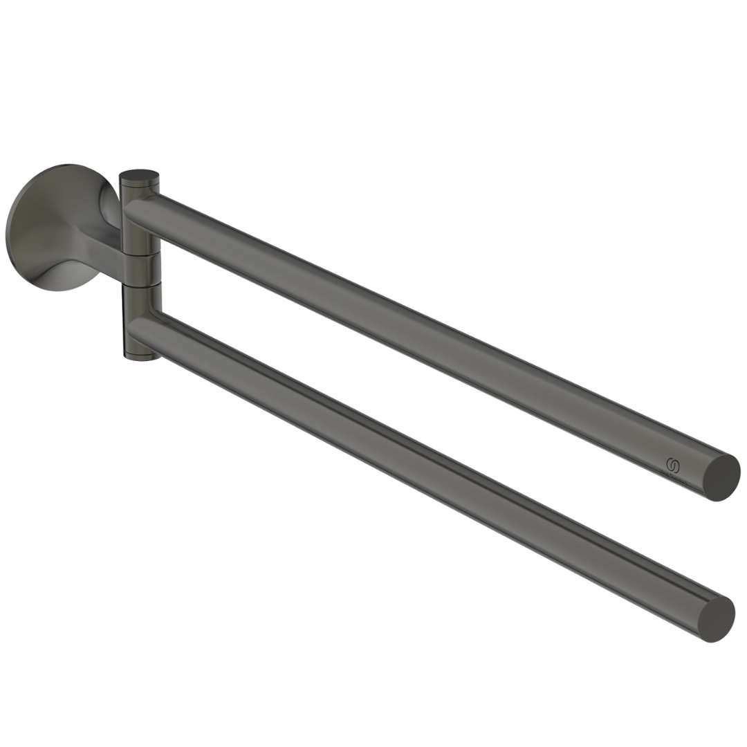 Ideal Standard La Dolce Vita Dvojitý držiak uterákov, Magnetic Grey T5505A5