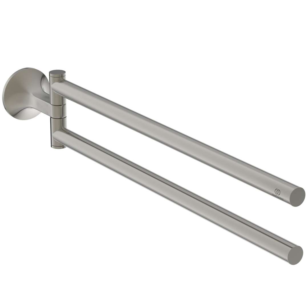 Ideal Standard La Dolce Vita Dvojitý držiak uterákov, Silver Storm T5505GN