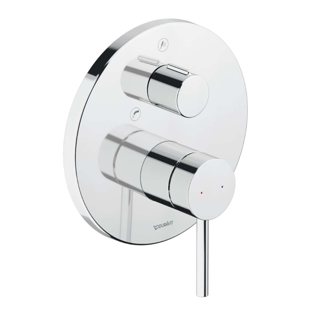Duravit Circle Batéria pod omietku, na 2 spotrebiče, chróm CE5210012010