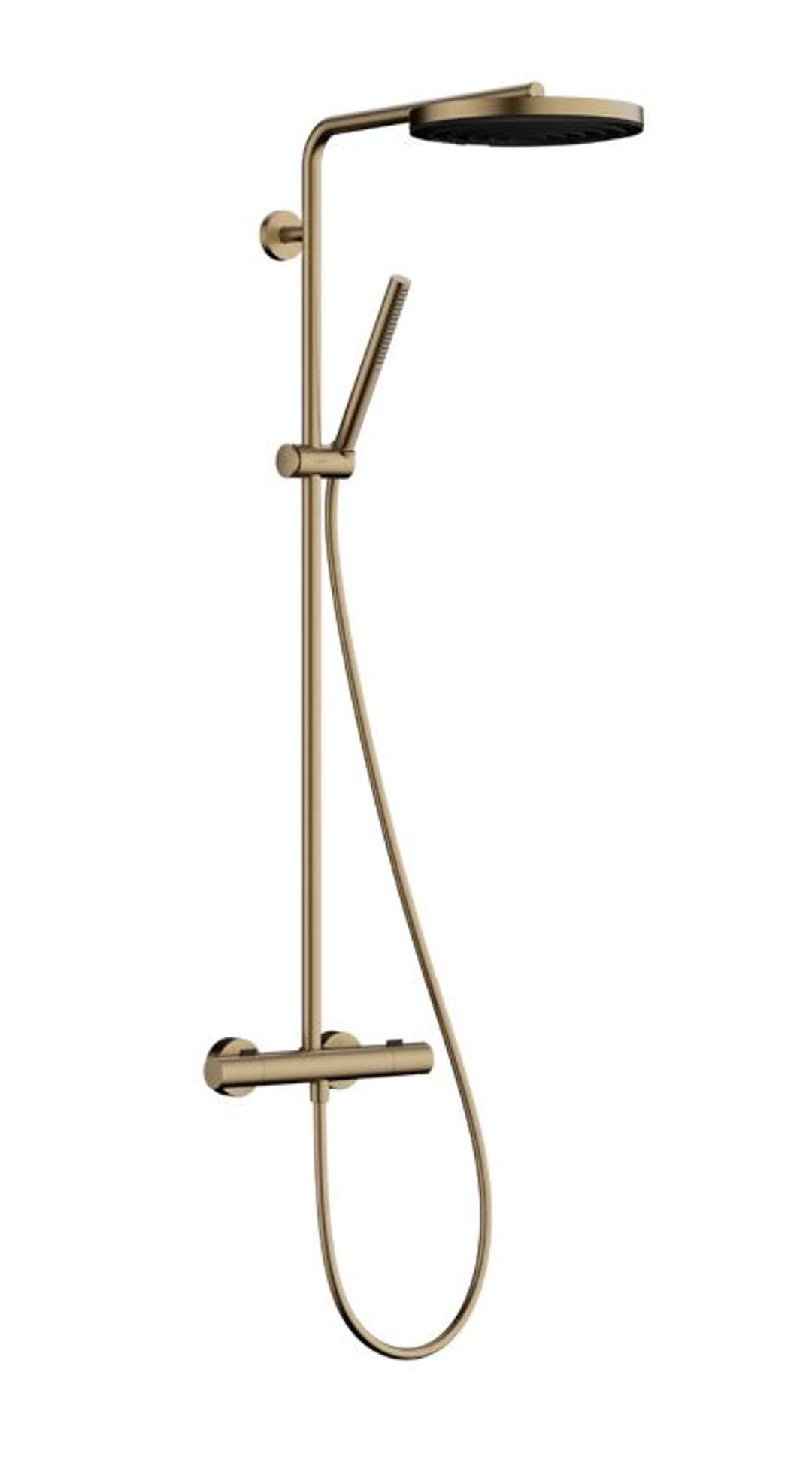 Hansgrohe Pulsify S Puro Sprchový set s termostatom, priemer 26 cm, 1 prúd, kefovaný bronz 24222140-HG