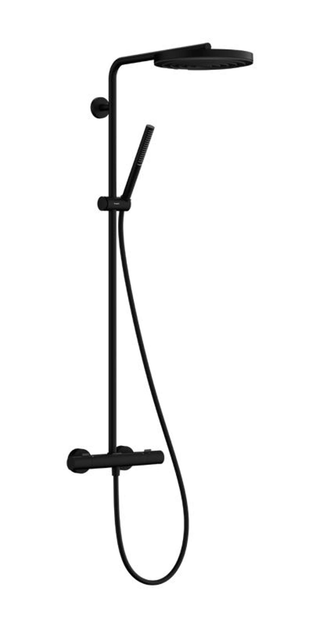 Hansgrohe Pulsify S Puro Sprchový set s termostatom, priemer 26 cm, 1 prúd, EcoSmart, matná čierna 24223670-HG