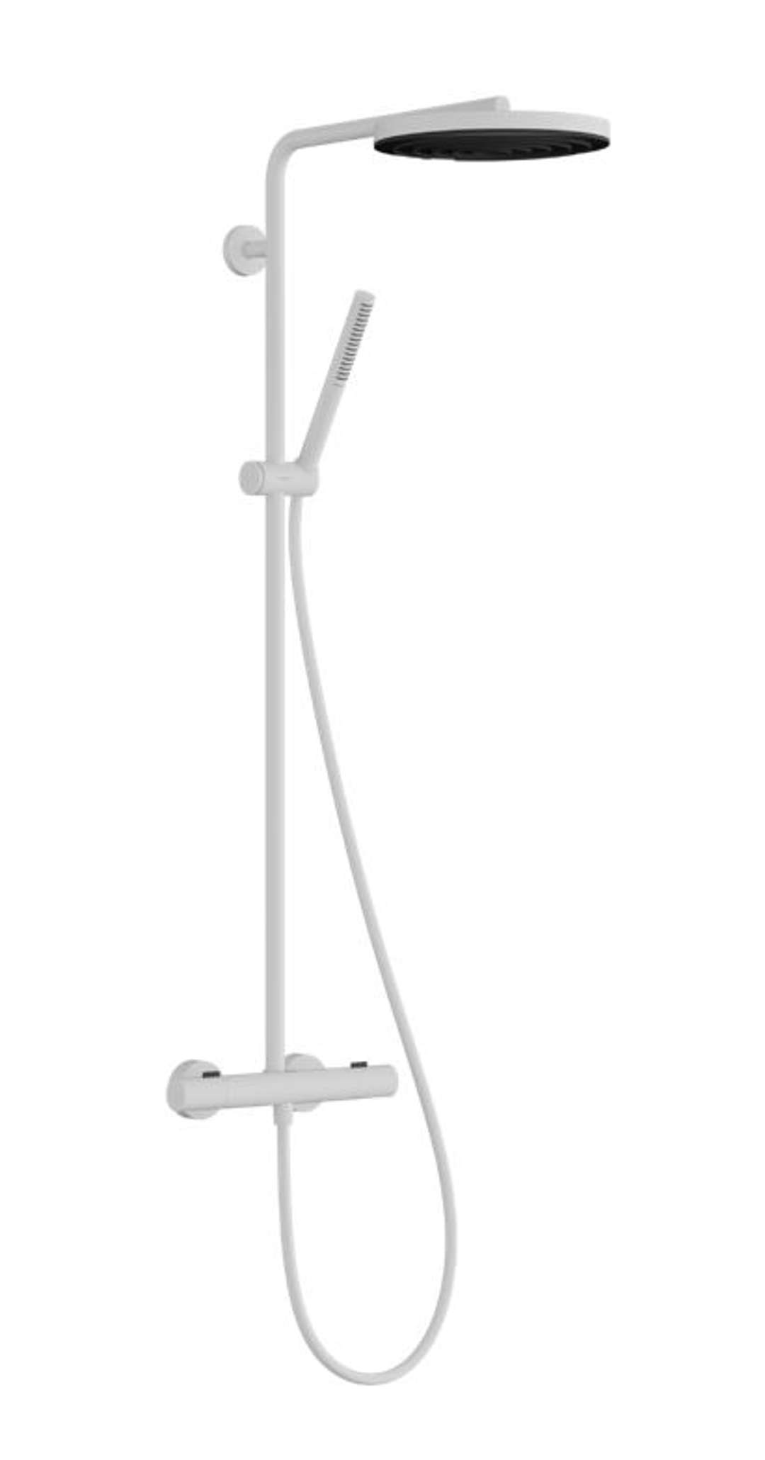 Hansgrohe Pulsify S Puro Sprchový set s termostatom, priemer 26 cm, 1 prúd, EcoSmart, matná biela 24223700-HG