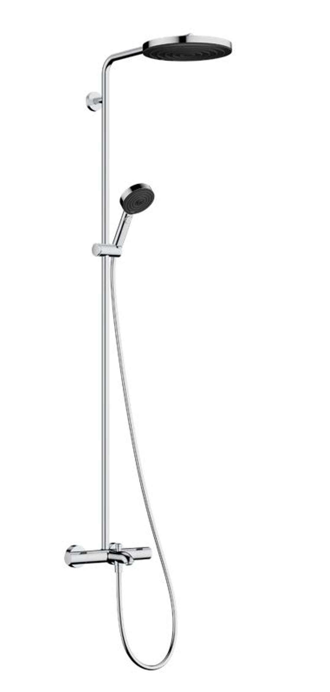 Hansgrohe Pulsify S Puro Sprchový set s vaňovým termostatom, priemer 26 cm, 3 prúdy, EcoSmart, chróm 24232000-HG