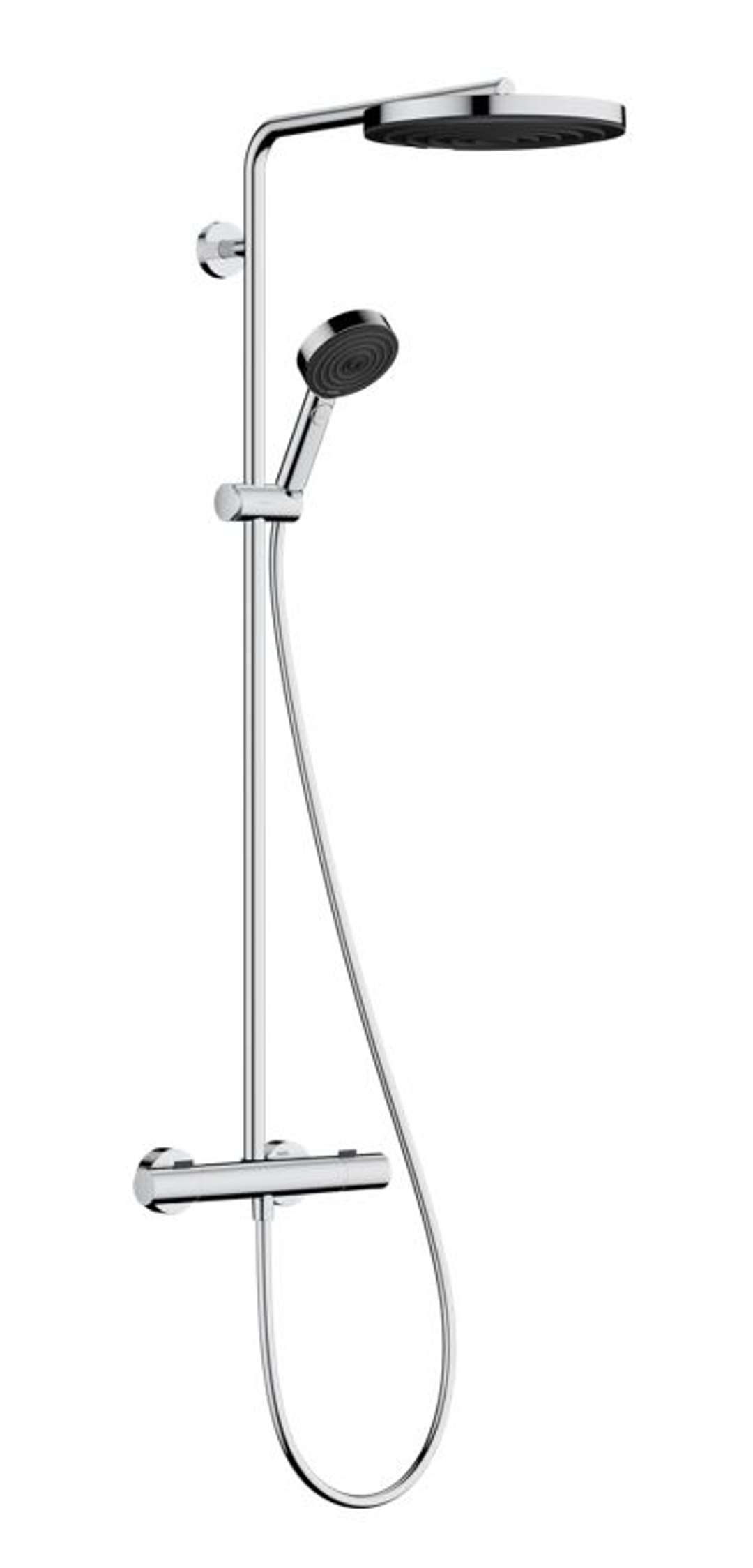 Hansgrohe Pulsify S Puro Sprchový set s termostatom, priemer 26 cm, 3 prúdy, EcoSmart, chróm 24237000-HG