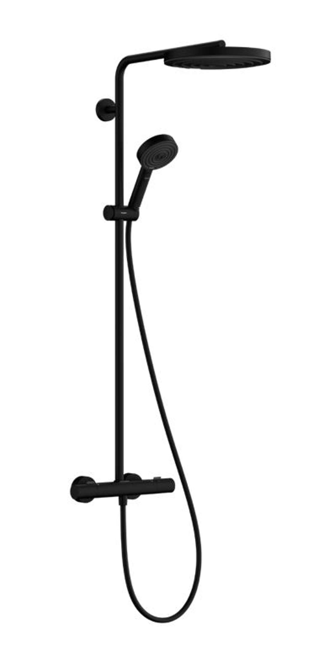 Hansgrohe Pulsify S Puro Sprchový set s termostatom, priemer 26 cm, 3 prúdy, EcoSmart, matná čierna 24237670-HG