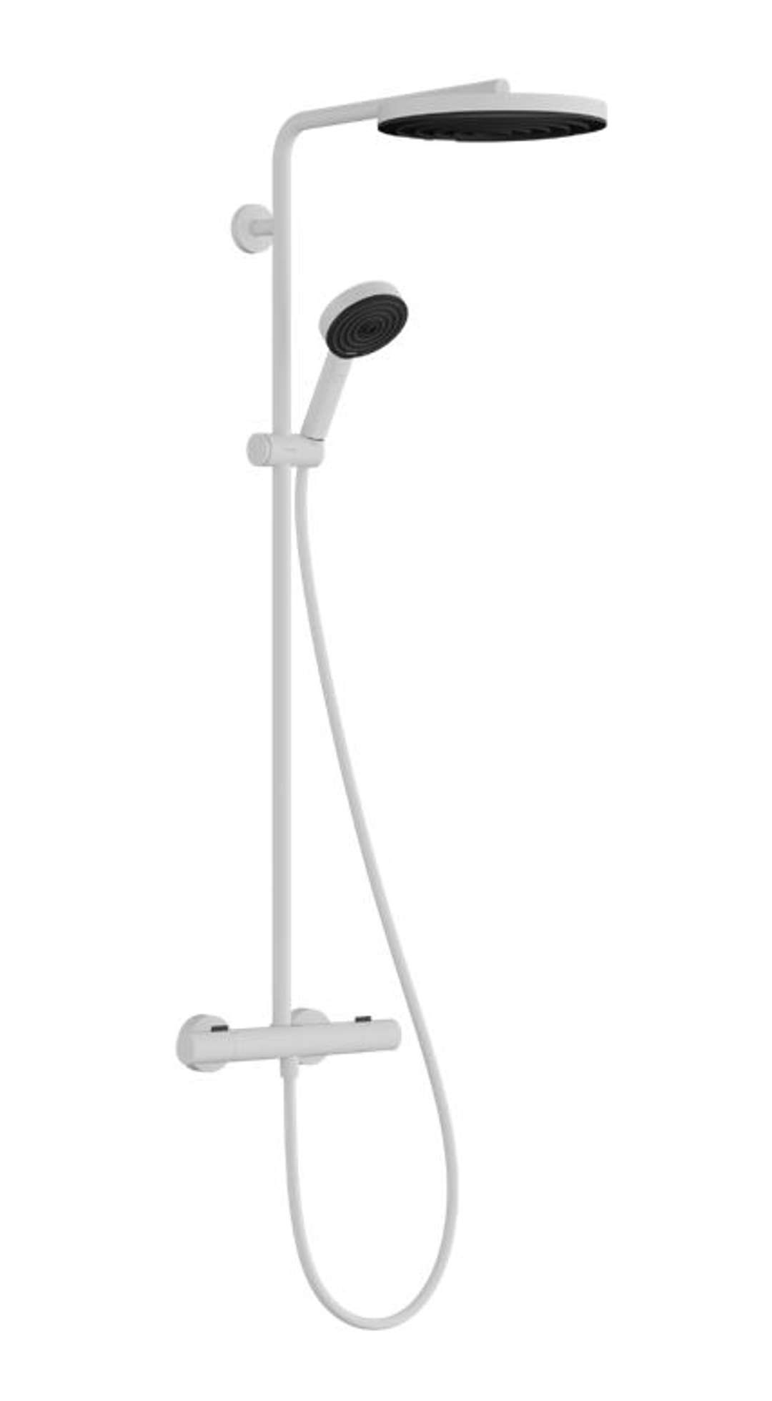 Hansgrohe Pulsify S Puro Sprchový set s termostatom, priemer 26 cm, 3 prúdy, EcoSmart, matná biela 24237700-HG