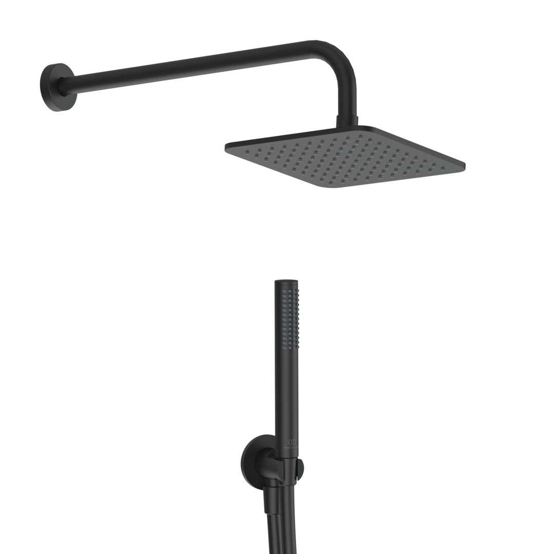 Ideal Standard Idealrain Sprchový set bez batérie, 20x20 cm, matná čierna BD781XG