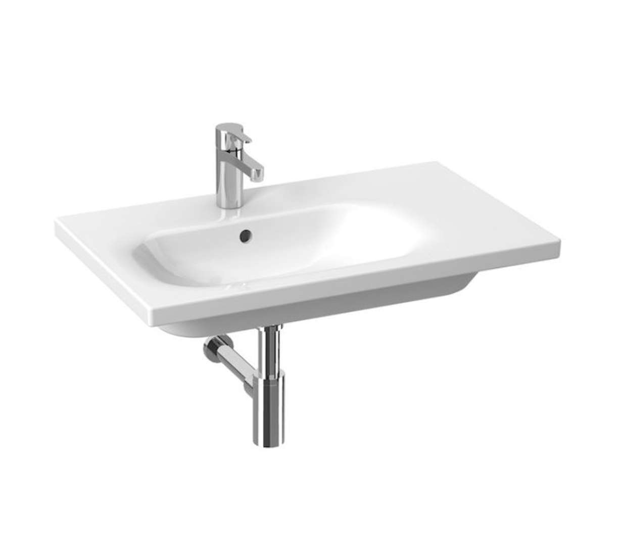 Jika Mio-N Umývadlo 75x45 cm, s prepadom, otvor na batériu, biela H8117100001041
