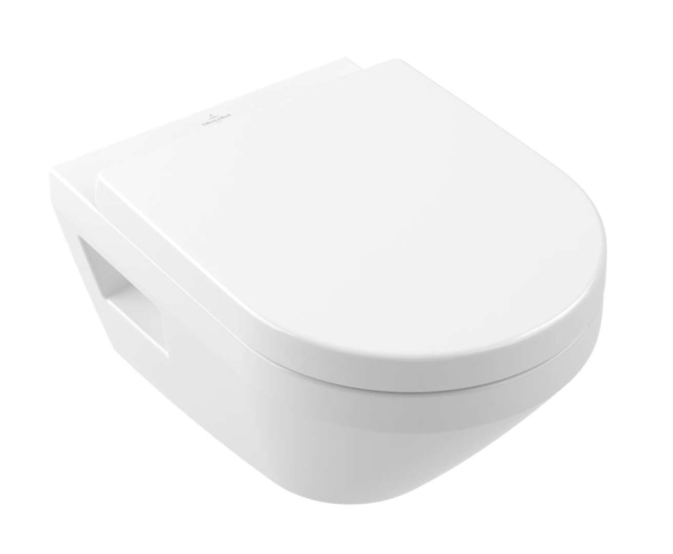Villeroy & Boch Architectura Závesné WC s doskou SoftClosing, TwistFlush, CeramicPlus, alpská biela 5684CLR1