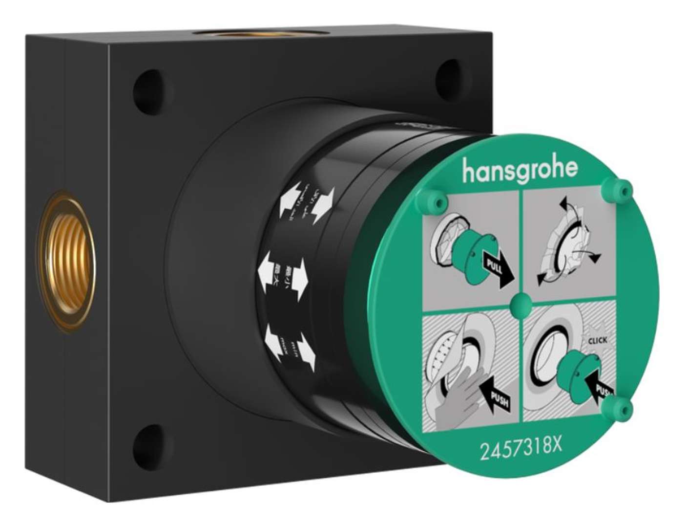 Hansgrohe  Základné teleso pre hornú sprchu, na 2 spotrebiče 24573180-HG