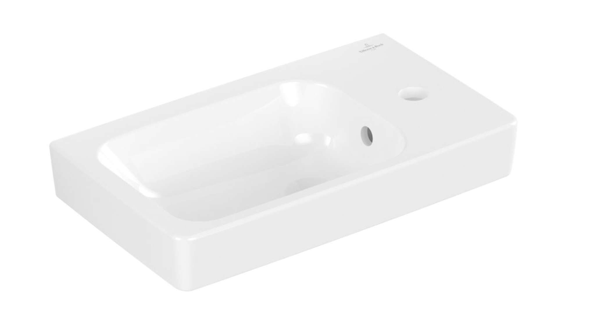 Villeroy & Boch Architectura Umývadielko 48x28 cm, s prepadom, otvor na batériu vpravo, CeramicPlus, alpská biela 438648R1
