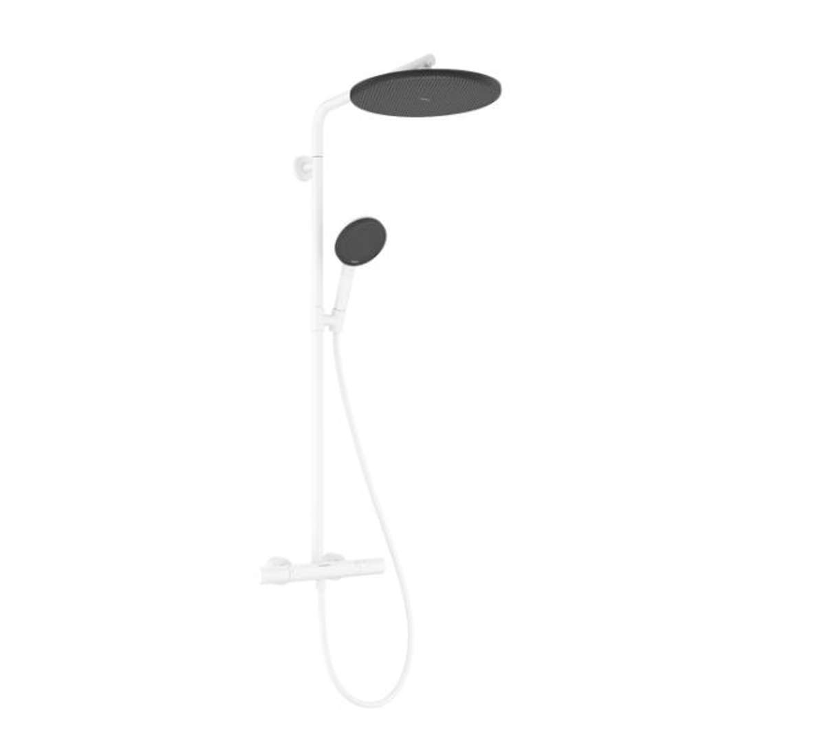 Hansgrohe Raindance Alive S Puro Sprchový set s termostatom, 21x34 cm, 3 prúdy, matná biela 24592700-HG