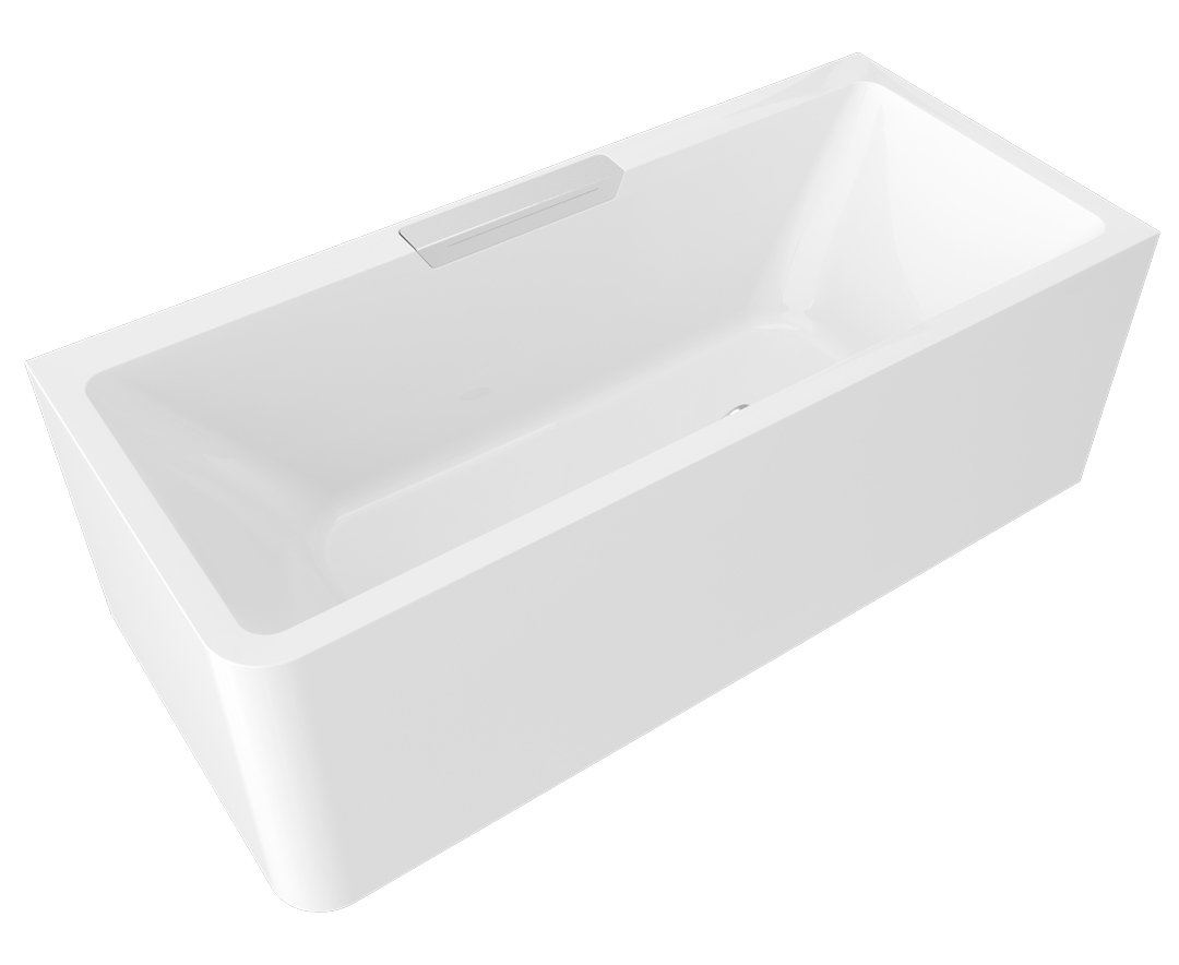 Polysan CASCATA R MONOLITH obdĺžniková vaňa 180x80x60cm, kaskáda nerez 73836MR.100