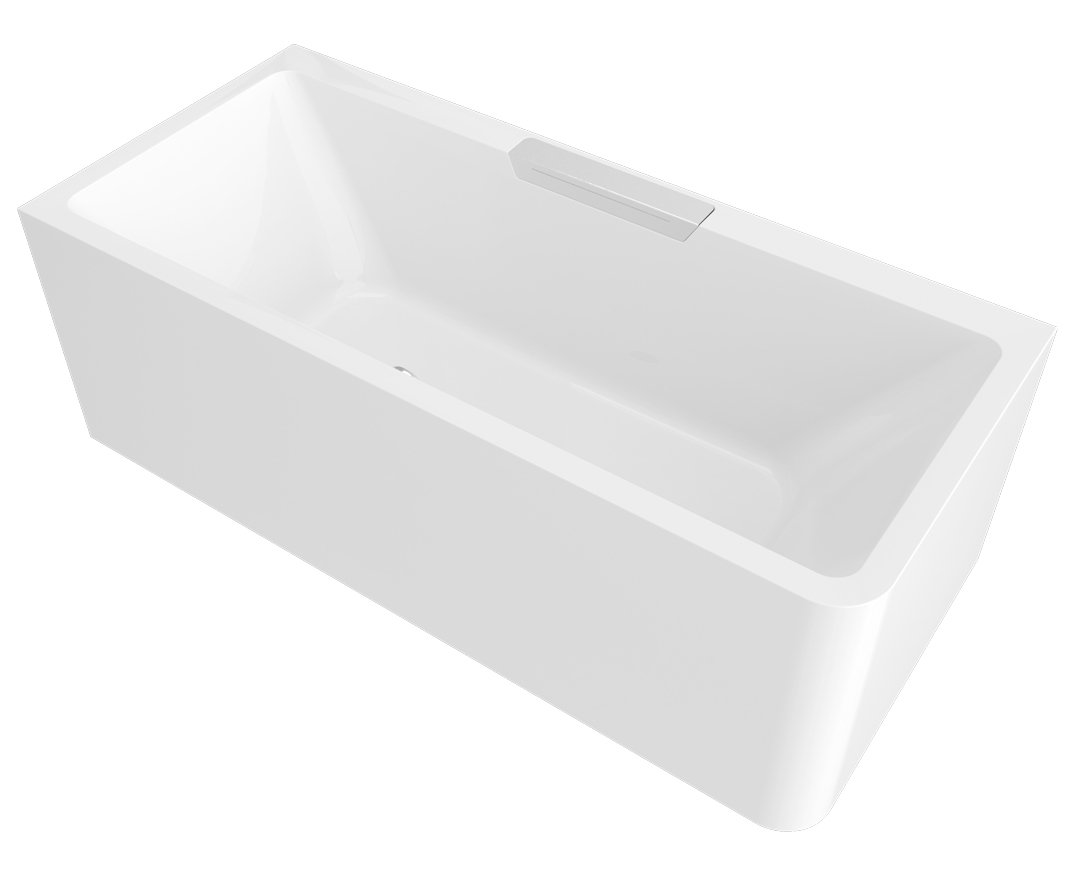 Polysan CASCATA L MONOLITH obdĺžniková vaňa 180x80x60cm, kaskáda nerez 73836ML.100